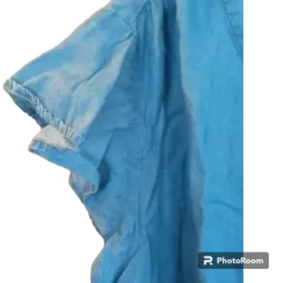 JOE FRESH Denim Chambray Top Size 3X - Picture 3 of 4